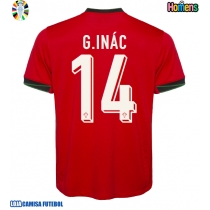 Camisa de Futebol Portugal Goncalo Inacio #14 Equipamento Principal Europeu 2024 Manga Curta
